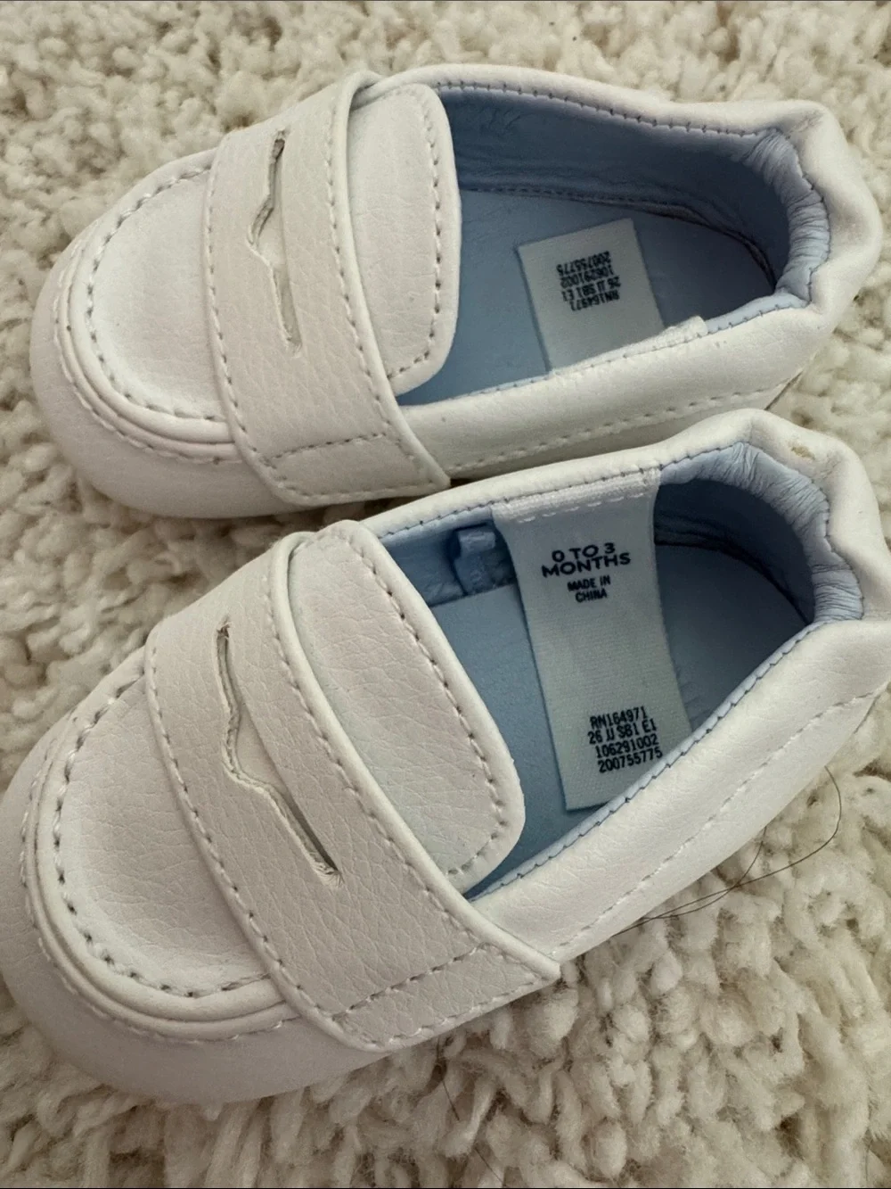 Janie and Jack Kids White Loafers